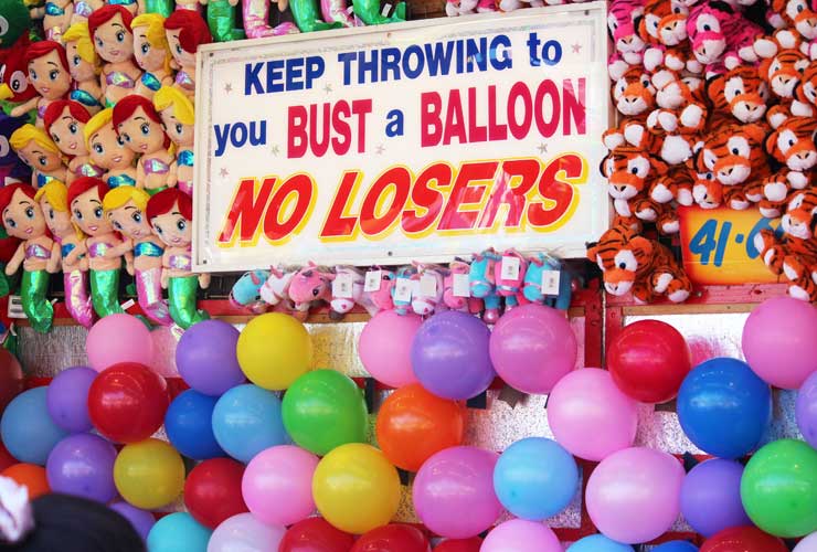 Bust a Balloon Sideshow Game For Hire Brisbane